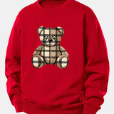 Velira Sweatshirts Raudona / XS Tikrinto Lokio Spaudas Laisvas Palaidinukas