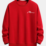 Velira Sweatshirts Raudona / XS Vyrų šūkio spaudos laisvo kirpimo džemperis