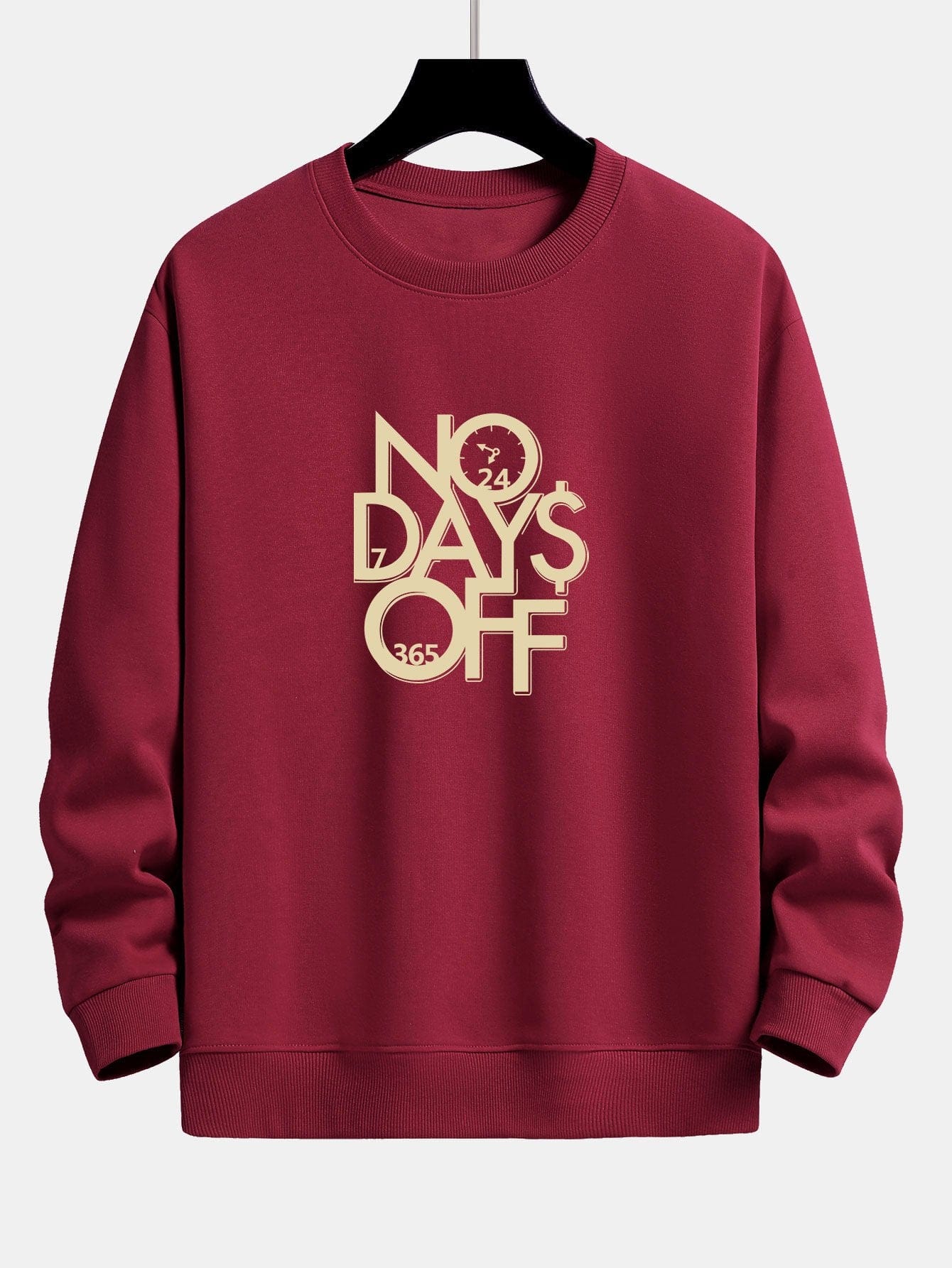 Velira Sweatshirts raudonmedžio / XS Be poilsio dienų spausdinta laisva fit džemperis