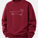 Velira Sweatshirts Raudonmedžio / XS Linijos taksų spaudas laisvas džemperis