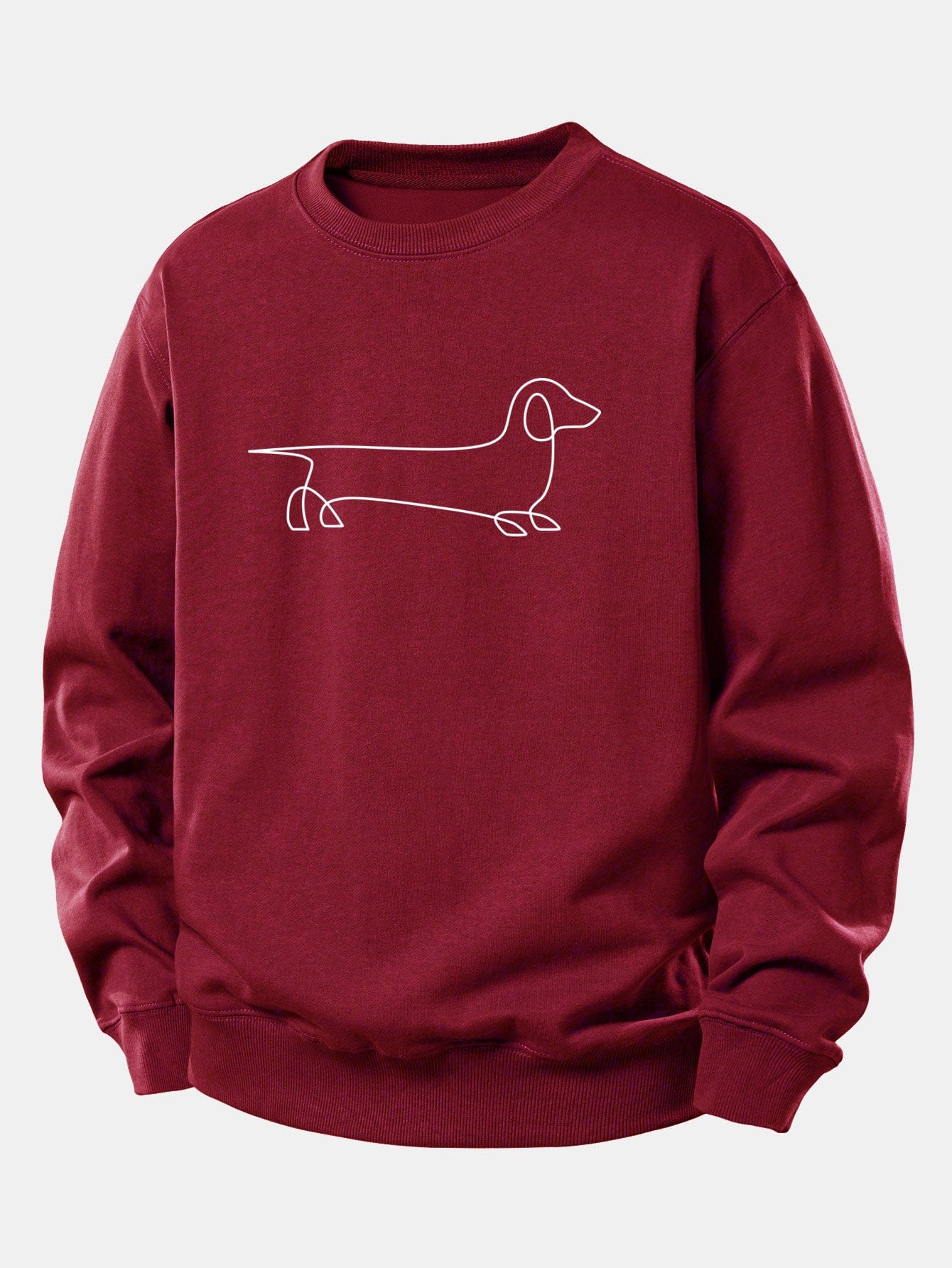 Velira Sweatshirts Raudonmedžio / XS Linijos taksų spaudas laisvas džemperis