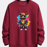 Velira Sweatshirts raudonmedžio / XS Spalvingo Lokio Spauda Atsipalaidavęs Palaidinukas