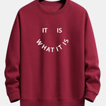 Velira Sweatshirts raudonmedžio / XS Tai, kas yra, atspausdintas laisvas megztinis