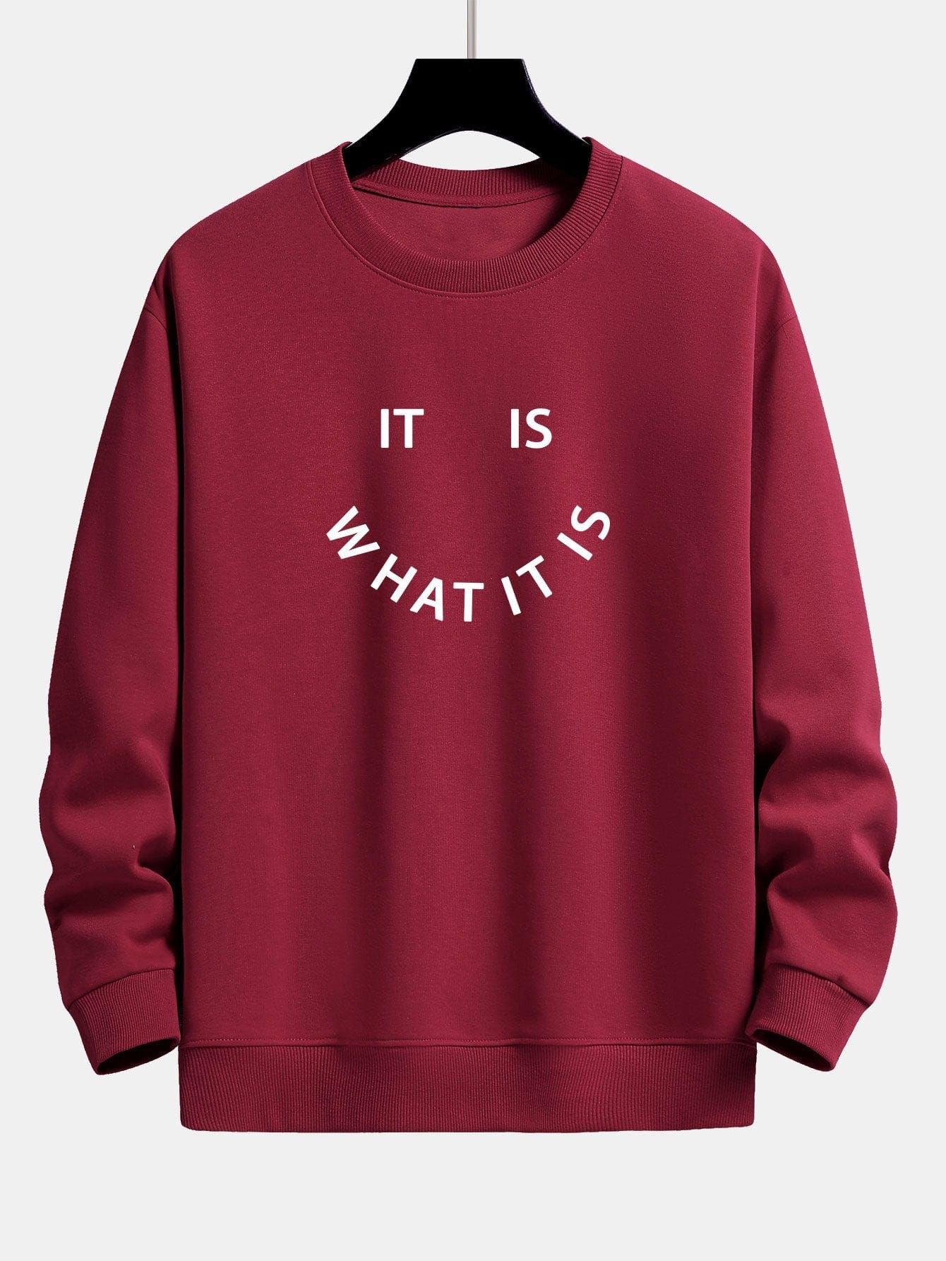 Velira Sweatshirts raudonmedžio / XS Tai, kas yra, atspausdintas laisvas megztinis