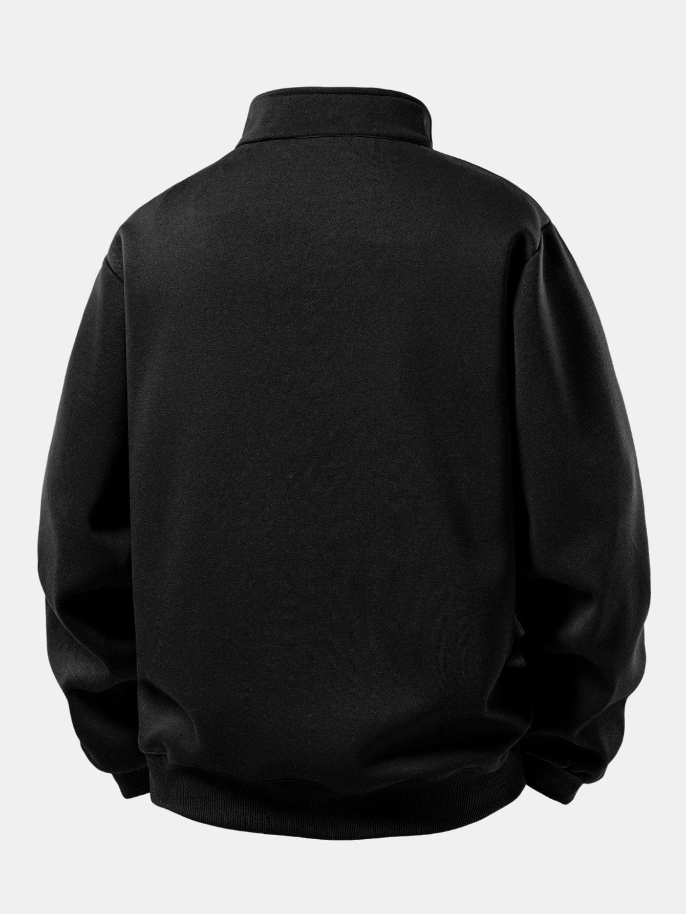 Velira Sweatshirts Relaksuotas amerikietiškos vėliavos spausdinimo ketvirčio užtrauktuko džemperis