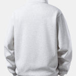 Velira Sweatshirts Relaksuotas amerikietiškos vėliavos spausdinimo ketvirčio užtrauktuko džemperis
