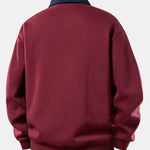 Velira Sweatshirts Relaksuotas Fit Kontrasto Polo Džemperis