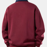 Velira Sweatshirts Relaksuotas Fit Kontrasto Polo Džemperis