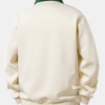 Velira Sweatshirts Relaksuotas Fit Kontrasto Polo Džemperis