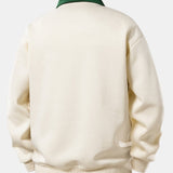 Velira Sweatshirts Relaksuotas Fit Kontrasto Polo Džemperis