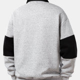 Velira Sweatshirts Relaksuotas Los Andželo spausdinimo spalvų blokas polo apykaklės džemperis