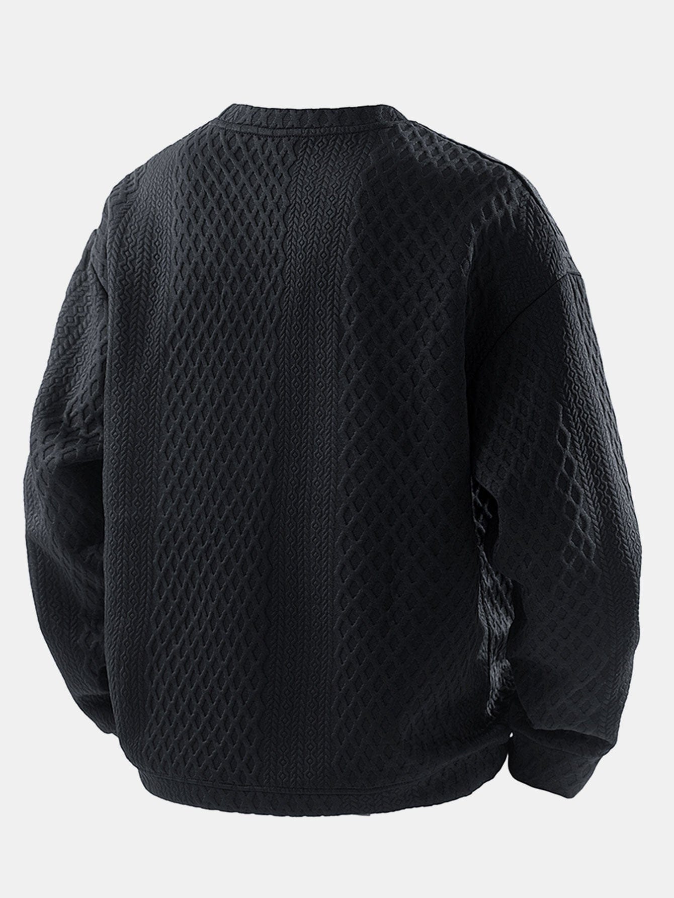 Velira Sweatshirts Relax Fit Geometrinis Žakardo Crew Neck Megztinis