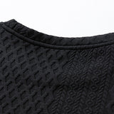 Velira Sweatshirts Relax Fit Geometrinis Žakardo Crew Neck Megztinis