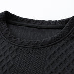 Velira Sweatshirts Relax Fit Geometrinis Žakardo Crew Neck Megztinis