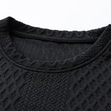 Velira Sweatshirts Relax Fit Geometrinis Žakardo Crew Neck Megztinis