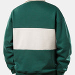 Velira Sweatshirts Relax Fit Kontrasto Užtrauktuko Polo Megztinis