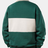 Velira Sweatshirts Relax Fit Kontrasto Užtrauktuko Polo Megztinis