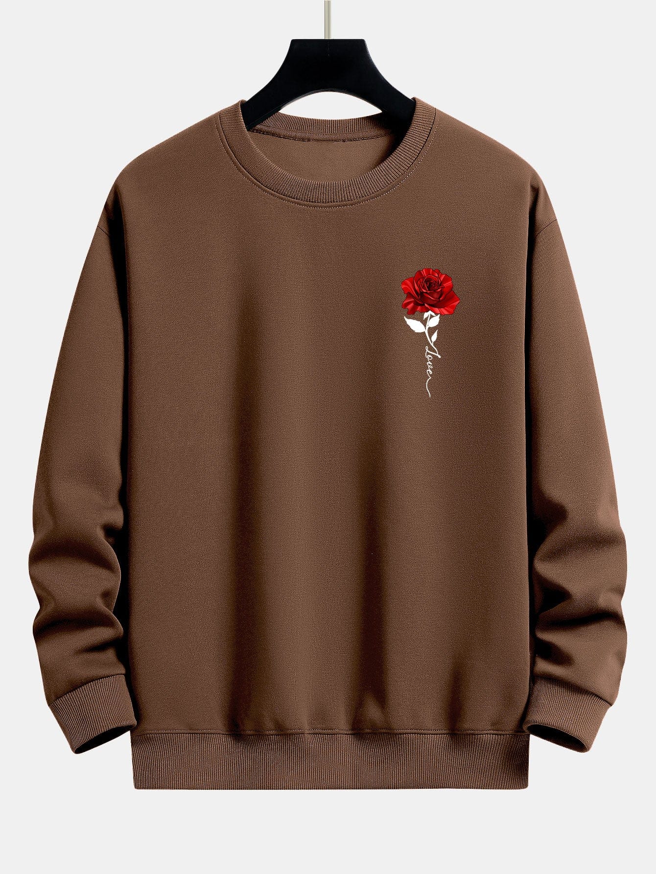 Velira Sweatshirts Rožių Rašto Laisvas Fit Megztinis
