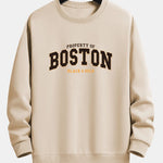 Velira Sweatshirts ruda / S Boston Print Relax Fit Palaidinė