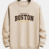 Velira Sweatshirts ruda / S Boston Print Relax Fit Palaidinė