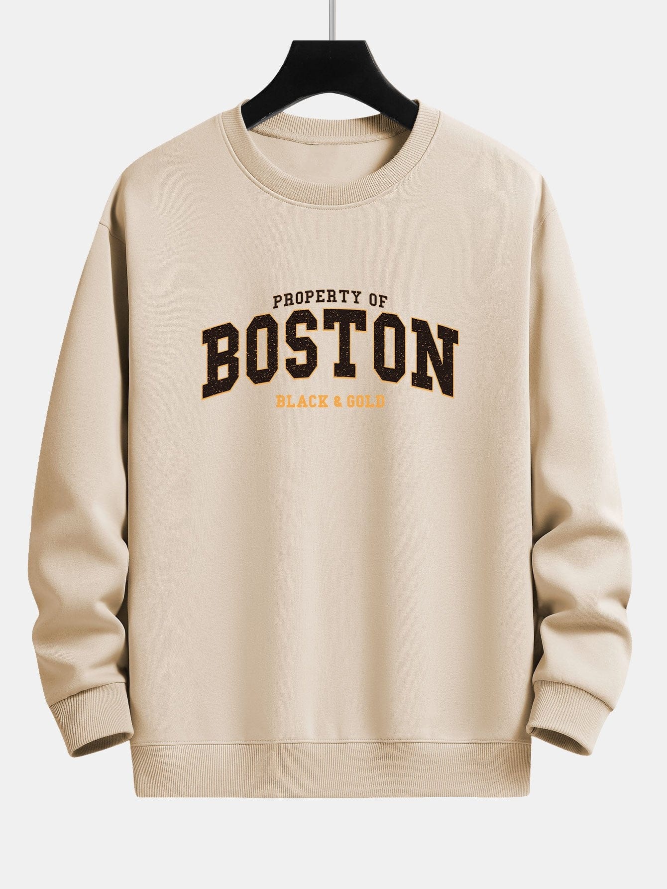 Velira Sweatshirts ruda / S Boston Print Relax Fit Palaidinė