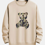 Velira Sweatshirts ruda / S Kamikadze ištirpstančio meškos rašto laisvo kirpimo džemperis