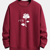 Velira Sweatshirts ruda / S Rožinė spauda laisvo kirpimo džemperis