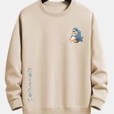 Velira Sweatshirts ruda / XS Katė ryklių kostiumu spausdinta laisvalaikio fitas džemperis