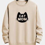 Velira Sweatshirts ruda / XS Katės Mamos Spauda Laisvas Fit Palaidinukė
