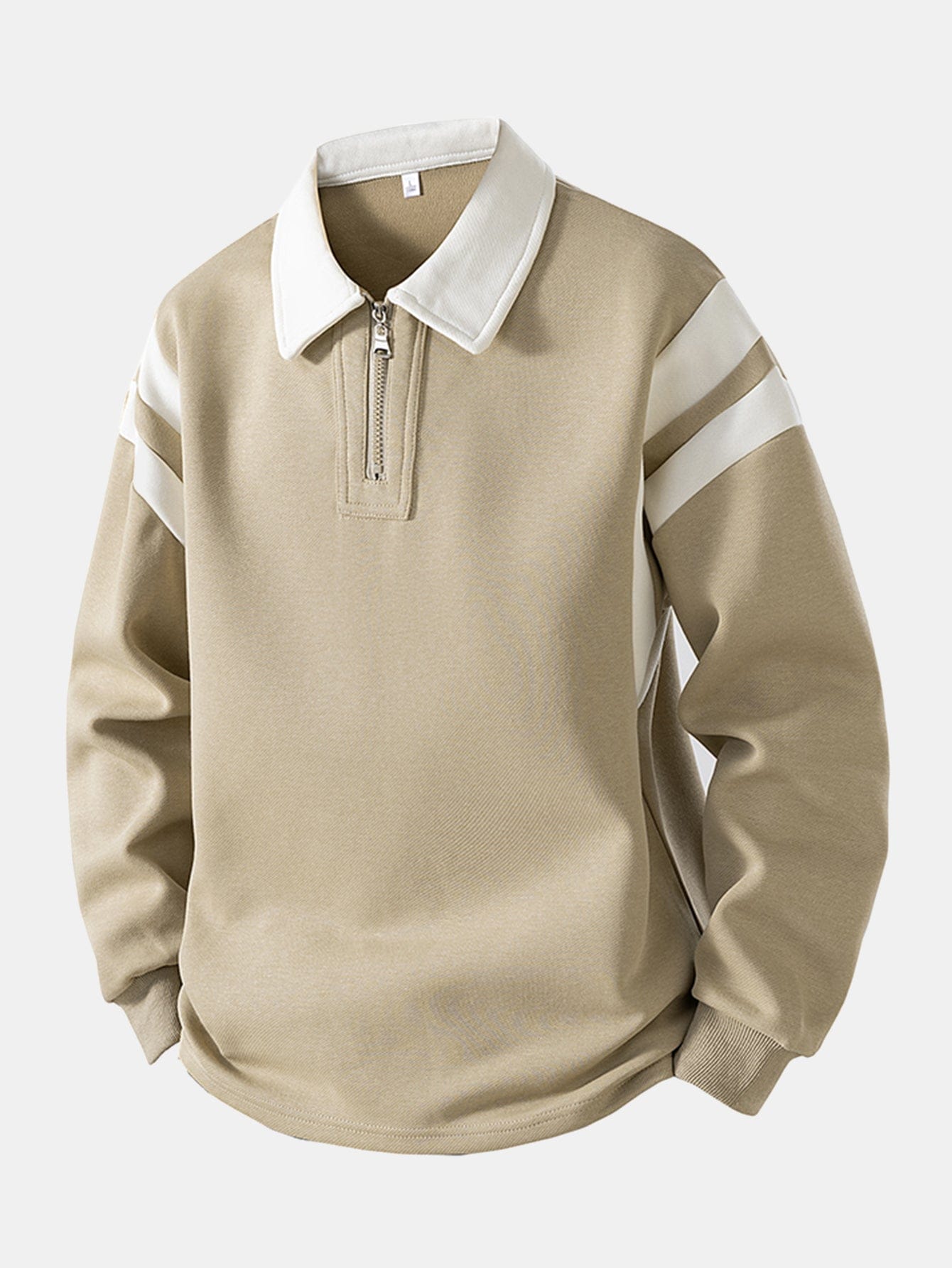 Velira Sweatshirts ruda / XS Spalvotas Bloko Užtrauktuko Polo Džemperis