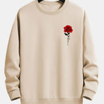 Velira Sweatshirts rusva / S Rožių Rašto Laisvas Fit Megztinis