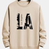 Velira Sweatshirts rusva / XS Los Andželo spauda laisvo kirpimo džemperis