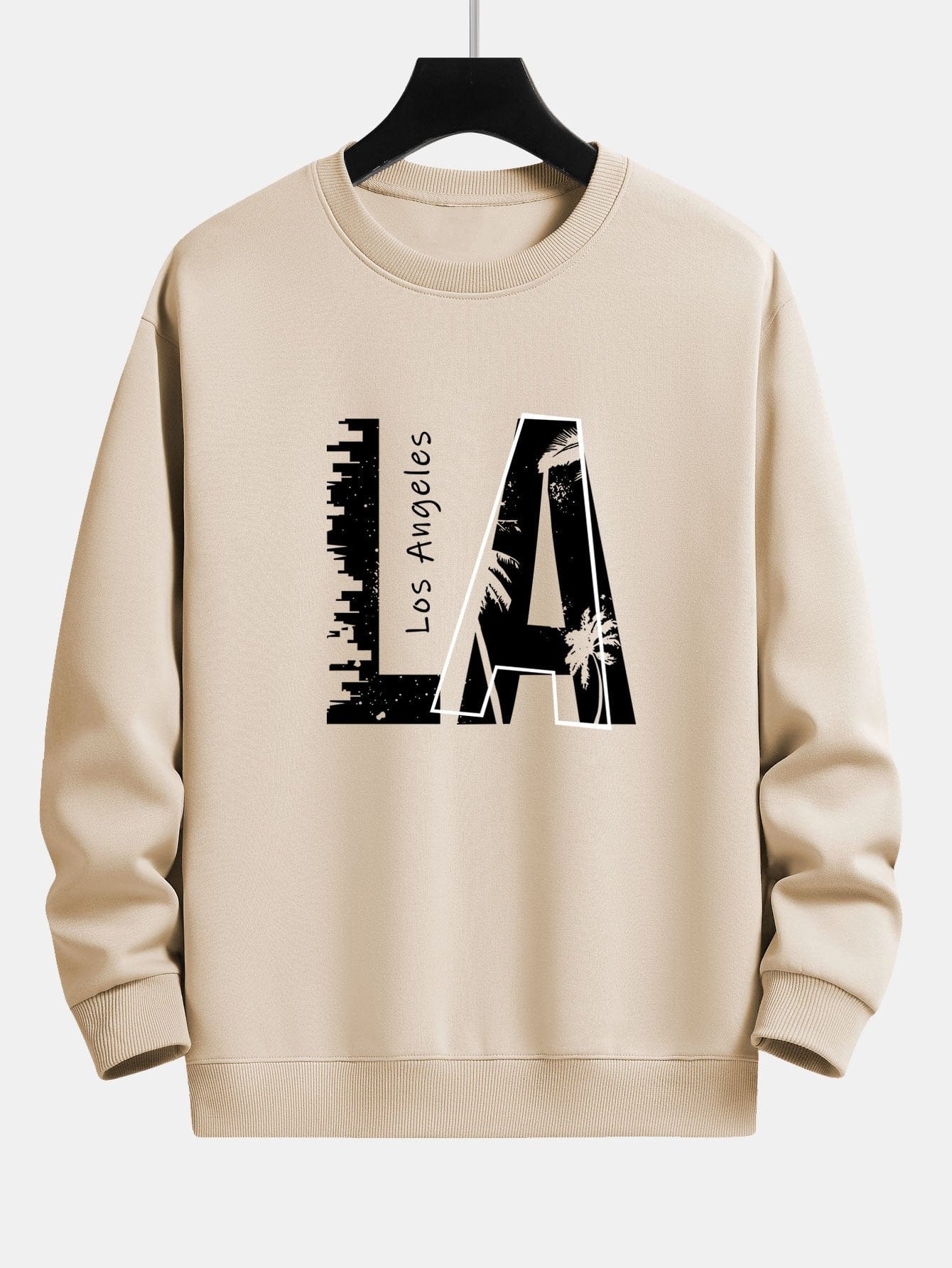 Velira Sweatshirts rusva / XS Los Andželo spauda laisvo kirpimo džemperis
