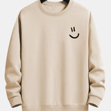 Velira Sweatshirts rusva / XS Šypsenos Veido Spauda Laisvas Fit Palaidinukė