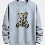 Velira Sweatshirts sidabrinė / S Kamikadze ištirpstančio meškos rašto laisvo kirpimo džemperis
