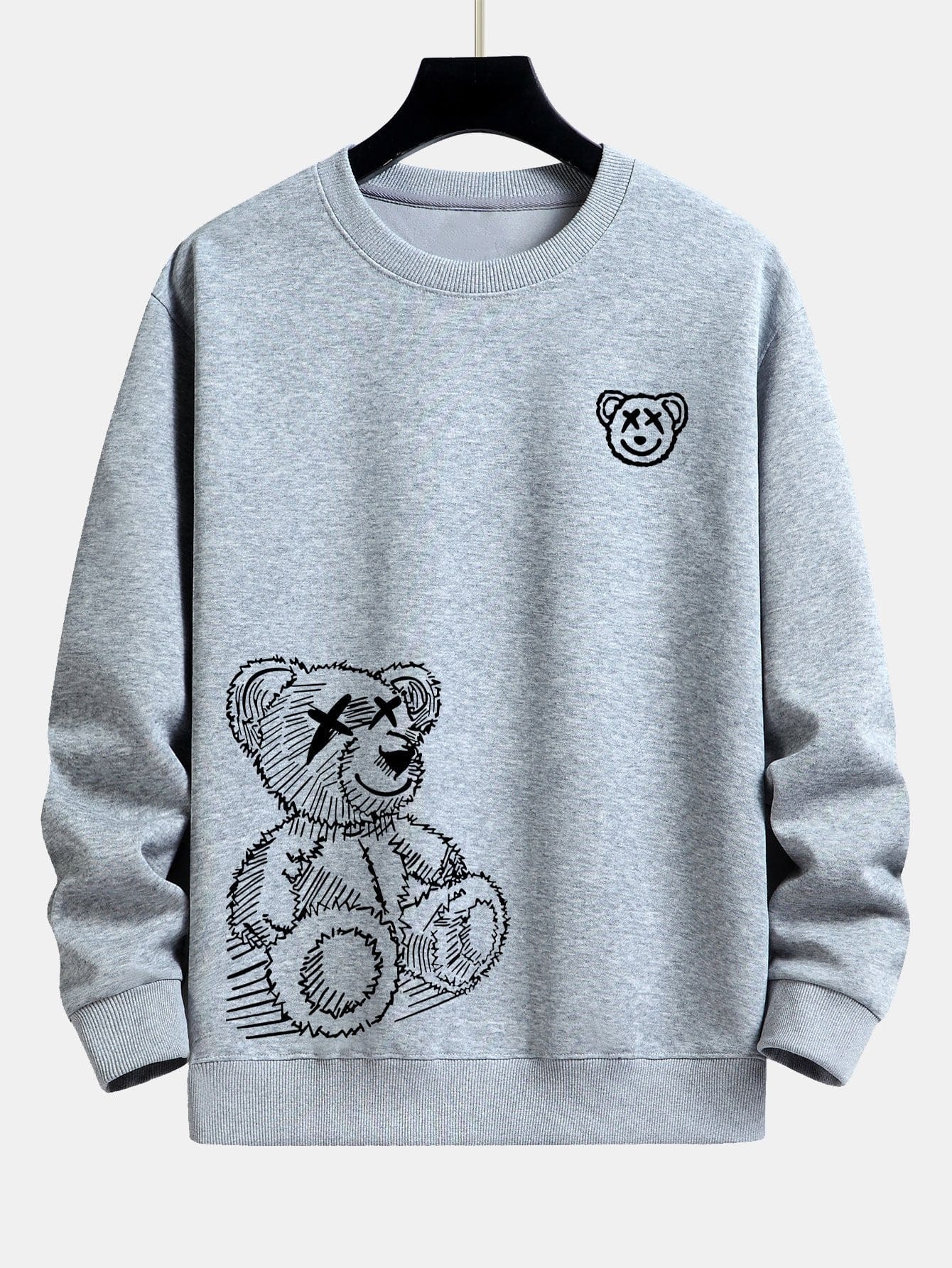 Velira Sweatshirts sidabrinė / S Meškos Pėdsakų Laisvalaikio Fit Džemperis
