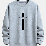Velira Sweatshirts sidabrinė / S Paryžiaus Dryžuotas Laisvas Pritaikymas Sportinis Megztinis