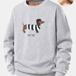 Velira Sweatshirts Sidabrinė / S Prancūziško takso rašto Teddy fliso pamušalu megztinis