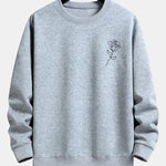 Velira Sweatshirts sidabrinė / S Rožių Rašto Atsipalaidavęs Palaidinukas