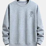 Velira Sweatshirts sidabrinė / S Rožių Rašto Atsipalaidavęs Palaidinukas