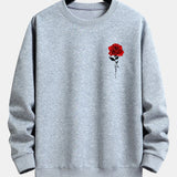 Velira Sweatshirts sidabrinė / S Rožių Rašto Laisvas Fit Megztinis
