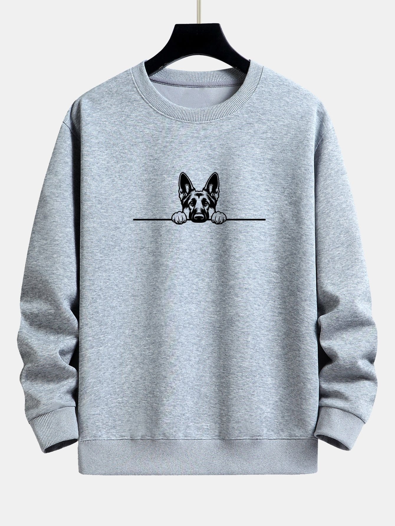 Velira Sweatshirts sidabrinė / S Žiūrintis Vokiečių Aviganis Spauda Laisvas Pritaikymas Palaidinė