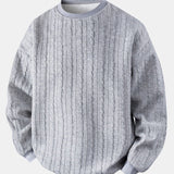 Velira Sweatshirts sidabrinė / XS Atsipalaidavęs Fit Twist Žakardo Palaidinė su Apvalia Kaklo Linija