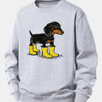 Velira Sweatshirts Sidabrinė / XS Batai su takso atspaudu, laisvas kirpimas, džemperis