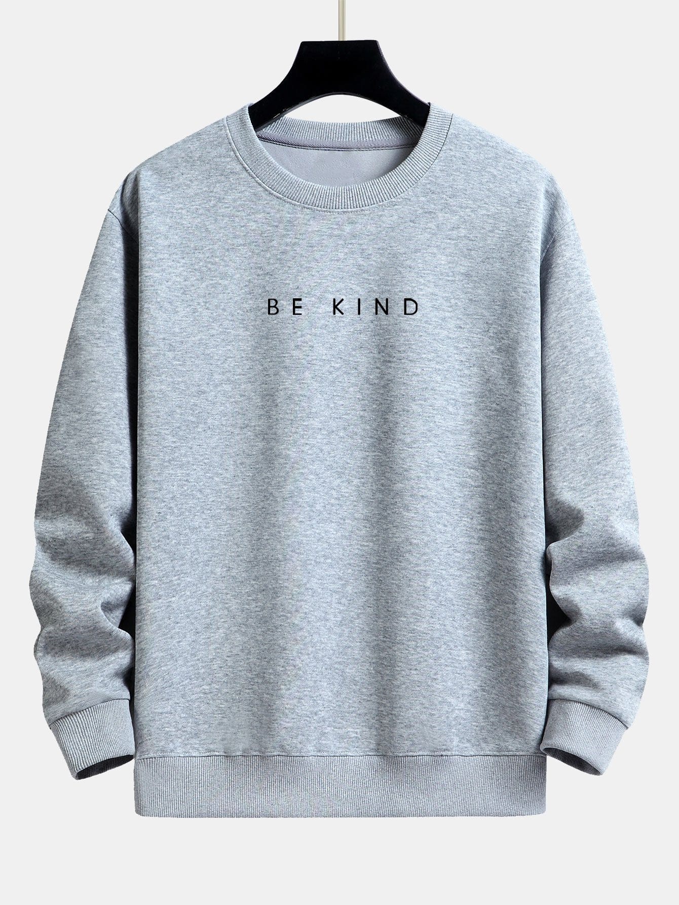 Velira Sweatshirts sidabrinė / XS Būk geras spausdinimo laisvalaikio megztinis