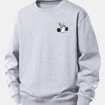 Velira Sweatshirts Sidabrinė / XS Fitneso Kiškio Spaudas Laisvas Pjūvis Sportinis Megztinis
