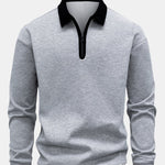 Velira Sweatshirts sidabrinė / XS Kontrasto Užtrauktuko Polo Apykaklės Švarkelis