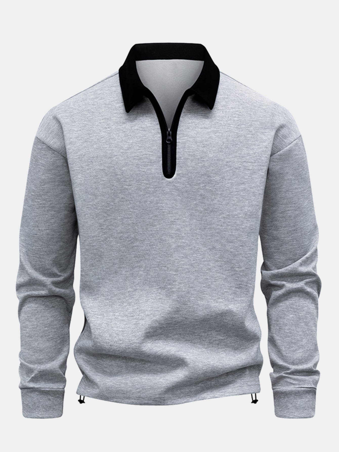 Velira Sweatshirts sidabrinė / XS Kontrasto Užtrauktuko Polo Apykaklės Švarkelis