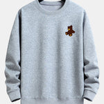 Velira Sweatshirts sidabrinė / XS Meškiuko Spaudas Atsipalaidavęs Džemperis
