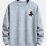 Velira Sweatshirts sidabrinė / XS Meškiuko Spaudas Atsipalaidavęs Džemperis